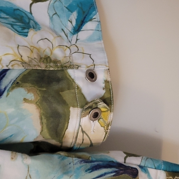 Caribbean JOE Hawaiian Tropical Floral Lightweight Festival Jacket Medium - Picture 6 of 9